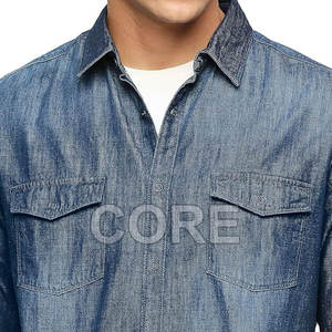 Derniers vêtements décontractés chemise en jean pour hommes Offre Spéciale nouveauté chemise en jean pour hommes vente en gros de chemise en jean pour hommes - Product Image 5