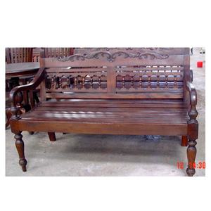 Banco de madera de teca maciza azul antiguo moderno Muebles de patio de jardín al aire libre de diseño elegante para Parque Hotel y exterior - Product Image 5