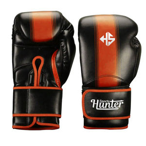 Guantes de boxeo de cuero de alta venta Logotipo de impresión personalizado Guantes de boxeo de entrenamiento profesional de cuero de vaca sintético - Product Image 4