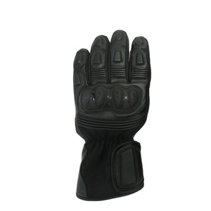 <b>Leather</b> Full Finger <b>Gloves</b> <b>Black</b> Tactical Cycling <b>Men</b> Winter Hook & Loop Closure - Product Image 3