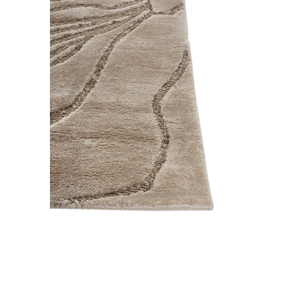 Alfombra de Seda de Bambú Anudada a Mano Aibz-1027, Diseño Floral Rectangular, Color Marfil Azalea, para Sala de Estar o Dormitorio, 4m, Viscosa y Poliéster, Hecha a Mano - Product Image 3
