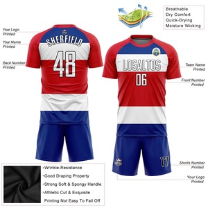 Uniforme de fútbol sublimado personalizado diseños conjunto corto transpirable traje deportivo para hombres uniforme de entrenamiento de fútbol al aire libre - Product Image 3