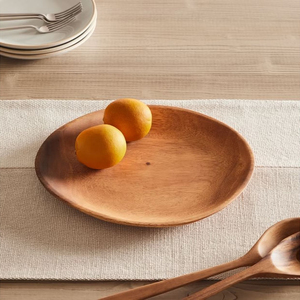 Plateau de service rond en bois de manguier de taille personnalisée pour pizzas, collations et pop-corn pour restaurants de mariage Commande minimum 100 pièces - Product Image 5