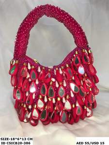 Pochette de mariée ethnique élégante de créateur Sac de soirée de mariage artisanal avec motif de pierre Mode élégante pour les femmes - Product Image 3