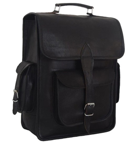 Sac à dos en cuir véritable noir avec logo personnalisé de haute qualité Doublure en coton Écologique Léger Mode Usage quotidien Voyage Bas - Product Image 5