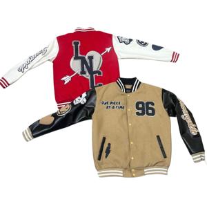 เสื้อแจ็คเก็ตบอมเบอร์ลำลองสำหรับผู้ชาย ผ้าขนสัตว์ สำหรับฤดูหนาว ปักลายพิมพ์นูน คอเต่าแบบกลับด้านได้ แห้งเร็ว ระบายอากาศได้ดี - Product Image 2