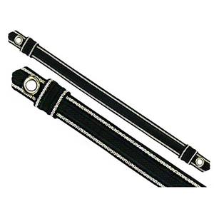 Cordón de Macramé de Alta Resistencia, 3 Hebras Trenzadas, con Acabado Recubierto, Calidad Premium, Rayas Negras y Plateadas, para Ceremonias - Product Image 1