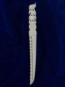 Abrecartas de hueso tallado a mano hecho a medida de hueso de búfalo adecuado para papelería de papel para reventa - Product Image 3