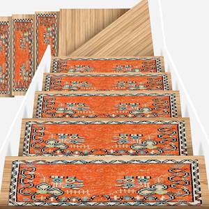 Alfombra de Lana Estampada con Diseño de Patchwork, Tradicional, Étnica, Suave, Personalizada, Ecológica, Fácil de Limpiar, con Respaldo de Látex - Product Image 4