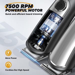 Tondeuse de toilettage tout-en-un sans fil rechargeable pour homme, rasoir électrique étanche pour nez, oreilles, visage et barbe, alimenté par batterie - Product Image 5