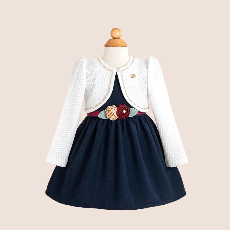 Enfants Junior Fille Vêtements 4-5 ans Fête De Mariage Robe De Bal Bowknot Pétales Fleur Filles Robes