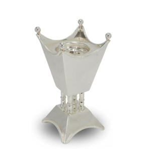 Classic Decorative Metal <b>Silver</b> Plated Bakhoor Incense <b>Burner</b> With Intricate Design For Home Decoration Bakhoor Fragrance - Product Image 1