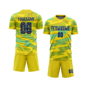 ฟุตบอลเยาวชนสวมเครื่องแบบฟุตบอลสําหรับทีมคลับแห้งเร็วผู้ชายพิมพ์จํานวนที่กําหนดเองตาข่ายที่กําหนดเอง OEM วัสดุทําเอง - Product Image 4