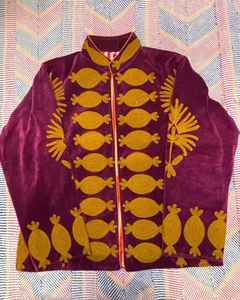 Chaqueta de vestir informal de primavera para mujer, chaqueta con bordado Floral para mujer, chaqueta de cuentas Suzani hecha a mano, forro de Cachemira de seda de terciopelo indio - Product Image 4