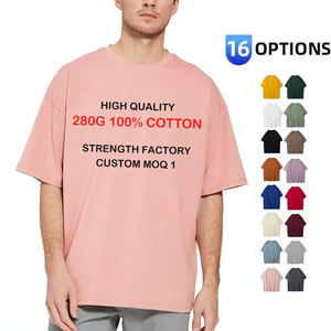 นุ่มและน้ําหนักเบาขายส่งหนัก 250G 100% Cotton Tเสื้อโลโก้ที่กําหนดเองพิมพ์ปักMensธรรมดาTeeเสื้อ - Product Image 2