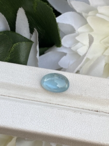 Cabujones de forma ovalada de Aguamarina de Color Natural de 12x9 MM con piedra preciosa suelta de buen brillo para hacer joyas de 4,14 quilates - Product Image 2