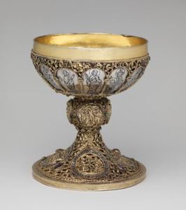 Calice élégant pour église fournitures de produits, gobelet à vin rond en métal doré donjons & Dragons nouveauté gothique fête des pères table cadeau - Product Image 2