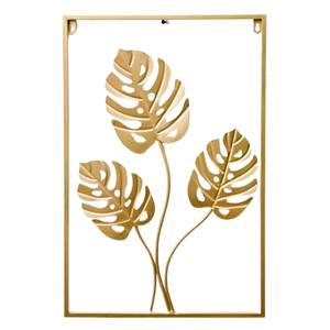 Ambiance Lifestyle Modern Iron Palm Leaf Wall Hanging Decor Gold Top Seller pour Living Bedroom Office Hotel Christmas Rope - Product Image 4