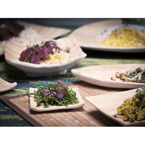 ชุดเครื่องครัวหัตถกรรมทำจากไม้ไผ่ชามสลัดทรงกลมใส่โลโก้ได้2023ออกแบบได้ตามที่ต้องการ - Product Image 6