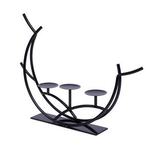 Decorative <b>silver</b> metal <b>candle</b> <b>holder</b> with shimmering finish artisan detailing and refined elegance for weddings - Product Image 2