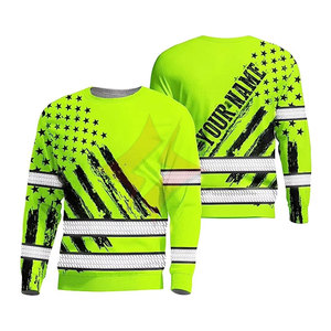 Camiseta de Alta Visibilidad ANSI Clase 1 Impermeable para Uso Corporativo, Uniforme de Trabajo de Seguridad con Bandera Verde Reflectante, con Nombre y Logotipo Personalizados - Product Image 1