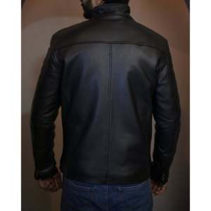Veste en cuir noir réversible de haute qualité SF005 Taille XS Imperméable Fermeture éclair Broderie Capuche pour l'automne ODM - Product Image 3