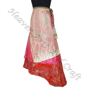 Indian Skirt Printed Long Size Wrap Silk Women's India Clothing New Women Fashion Plus Size Sexy Wrap Skirt