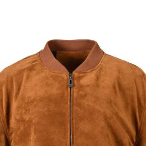 Hot Sale 100% Original Cow Hide <b>Suede</b> Leather <b>Jacket</b> Premium Quality Brown <b>Jacket</b> for <b>Men</b> Casual XL Size Wholesale - Product Image 2