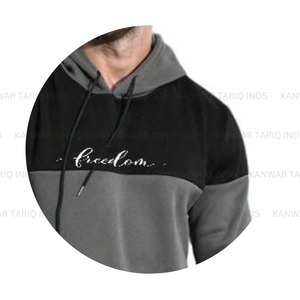 Poids lourd 100% coton hommes polaire à capuche personnalisé fermeture éclair pull éponge goutte épaule plaine fermeture éclair hiver mystère solide - Product Image 4