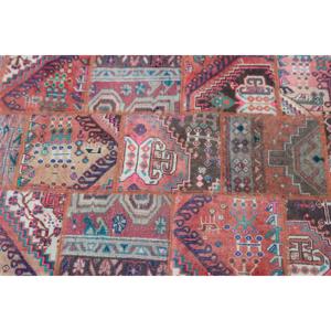 พรมตุรกีขนาดเล็ก 2.5x6 ฟุต พรมขนสัตว์สีแดงวินเทจลายแบบนามธรรม - Product Image 5