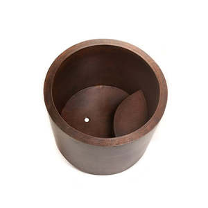 Bañera Redonda Japonesa de Cobre para Baño, Acabado Antiguo - Product Image 4
