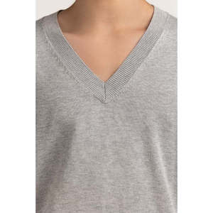 เสื้อสเวตเตอร์แขนยาวสีเทาแฟชั่นสำหรับผู้ชาย MN-SWT-WS23-182B - Product Image 3