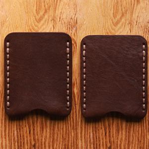 Tarjetero de cuero genuino de lujo, billetera delgada hecha a mano con bordes bruñidos, organizador duradero para viajes en el hogar y en el exterior - Product Image 1