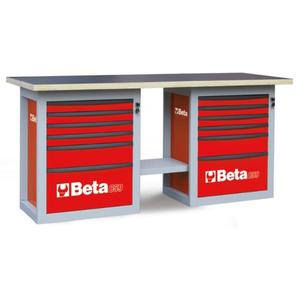 Établi BETA Endurance avec 2 armoires à outils à 6 tiroirs pour l'organisation et la durabilité des outils - Product Image 4