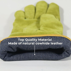 Guantes de Seguridad para Control de Animales, Protección para Manipulación, Par de Guantes de Cuero Vacuno, Guantes para Soldadura, Trabajo, OEM - Product Image 5