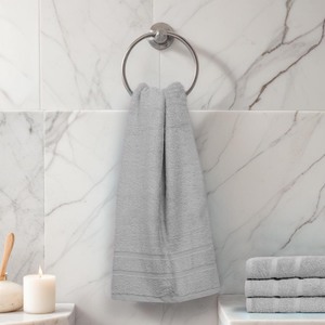 Serviette de bain rectangulaire en coton blanc de luxe, couleur unie, tissée, séchage rapide, écologique, ultra douce, respectueuse de la peau, pour usage domestique, adulte - Product Image 3