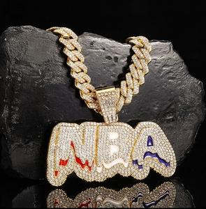 Pendentif personnalisé entièrement serti de moissanite, plaqué or, coupe ronde, bijoux en diamant de style hip-hop, unisexe - Product Image 5