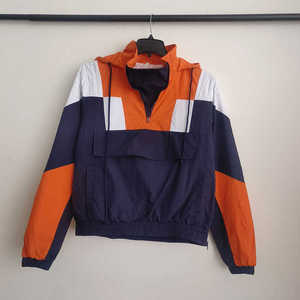 Custom <b>Men's</b> Sporty <b>Summer</b> Two-Piece Hoodie <b>Jacket</b> and Nylon Windbreaker Shorts Set Quick Dry Polyester/Cotton - Product Image 2