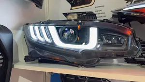 Farol dianteiro para Honda CIVIC PROJETOR 2016-2018 faróis com DRL (preto/transparente) mais vendidos