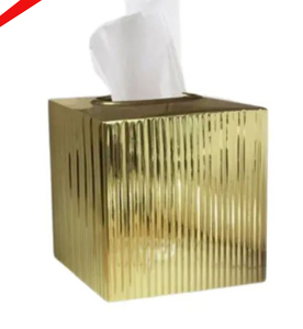 Nouvelle boîte à mouchoirs de forme carrée finie par argent de concepteur pour l'hôtel et le restaurant - Product Image 4