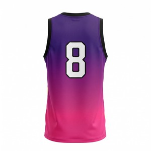 Maillot de basketball personnalisé sublimé, dégradé, débardeur, tenue d'équipe, vente en gros OEM - Product Image 2