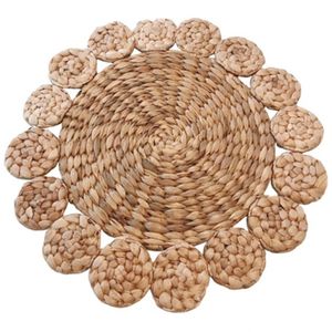 Rectangle naturel jonc de mer chemin de Table feutrage roulant napperon chargeur assiette napperon fabriqué au Vietnam pour décor de Table à manger - Product Image 6