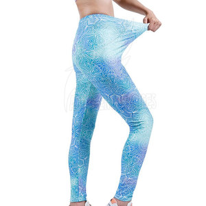 Leggings pour femmes taille haute et moyenne coupe ajustée Legging de sublimation avec logo personnalisé concevez votre propre style prix de gros d'usine - Product Image 2