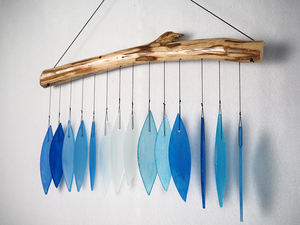 Carillons en verre personnalisés polis à la main décoration de jardin extérieur avec style d'amour et son relaxant - Product Image 3