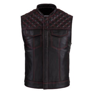 Chaqueta de carreras de motos de estilo Vintage de talla grande para hombre, nuevo chaleco de cuero transpirable y resistente al viento para montar - Product Image 1