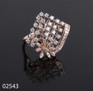 Anillo de Compromiso con Diamante Cultivado en Laboratorio VVS, Corte Brillante Redondo, Modelo Wildflower Whisper, Oro Rosa para Mujer, Certificado IGI, Moderno para Fiestas - Product Image 1