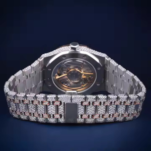 นาฬิกาข้อมือแฟชั่นสไตล์ฮิปฮอปสปอร์ตหรูหรา ยูนิเซ็กซ์ ระบบควอตซ์ Miyota  ประดับเพชรโมอิสซาไนต์  ตัวเรือนสแตนเลส  สไตล์ธุรกิจ - Product Image 4