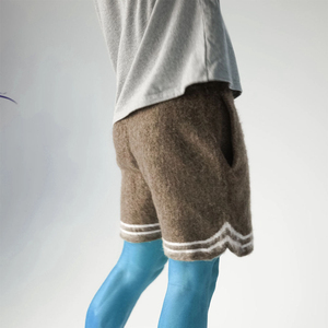 Pantalones cortos de mohair para hombre de algodón 100% con tasa de fábrica para logotipo personalizado, el mejor estilo, ropa informal, pantalones cortos de mohair con patrón sólido - Product Image 2