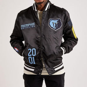 Veste en satin slim fit pour homme, vestes 2026, vestes 2025, vestes personnalisées, bomber léger brillant, boutons-pression, streetwear, manteau neuf - Product Image 2