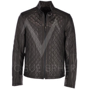 Chaqueta de Cuero para Hombre de Alta Calidad, Chaquetas de Cuero Estilo Bomber para Hombre, Chaquetas de Cuero Elegantes para Hombre 2025, Logotipo Personalizado - Product Image 1